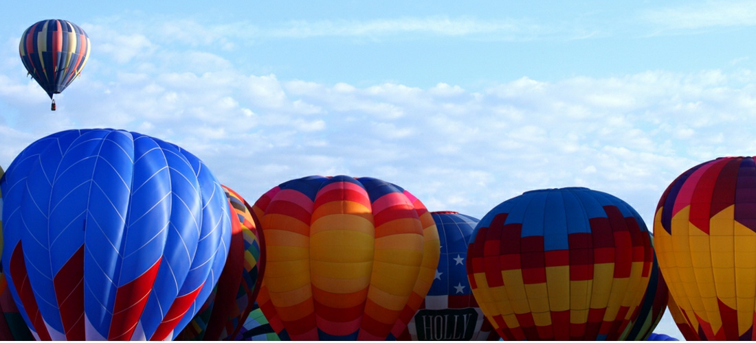 The internationally renowned Albuquerque International Balloon Fiesta is an annual event featuring hot air balloons in Albuquerque, New Mexico. The Balloon Fiesta is a nine day event, and has around 750 balloons
