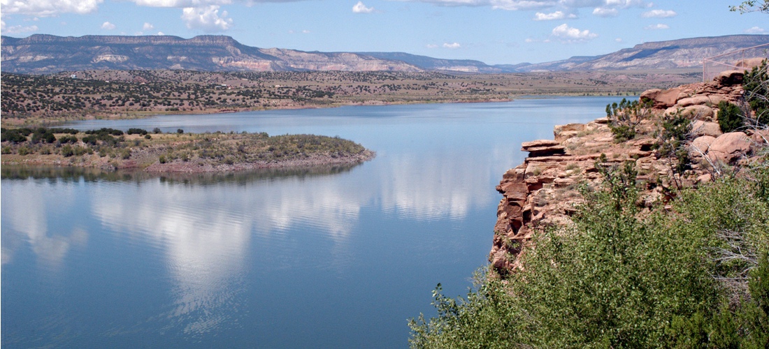 The beautiful Abiuiu Lake in New Mexico