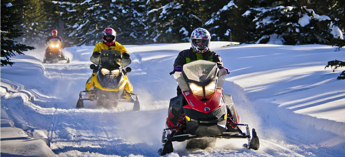 Snowmobiling is a very popular winter activity in the beautiful landscapes of South Dakota.