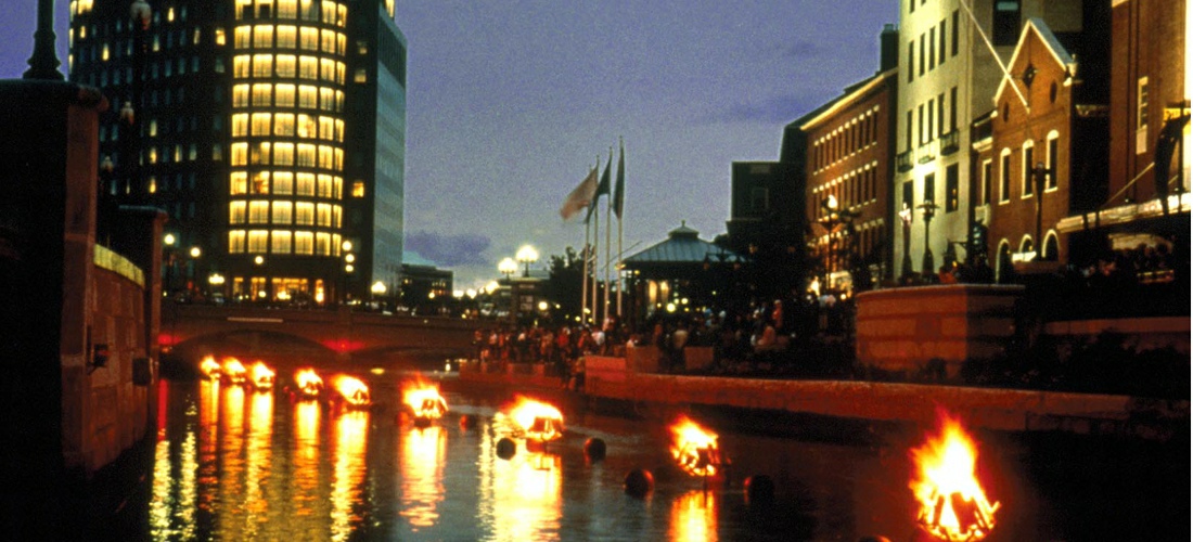 Waterfire is a special event held over several weekends to support the Arts in Providence.