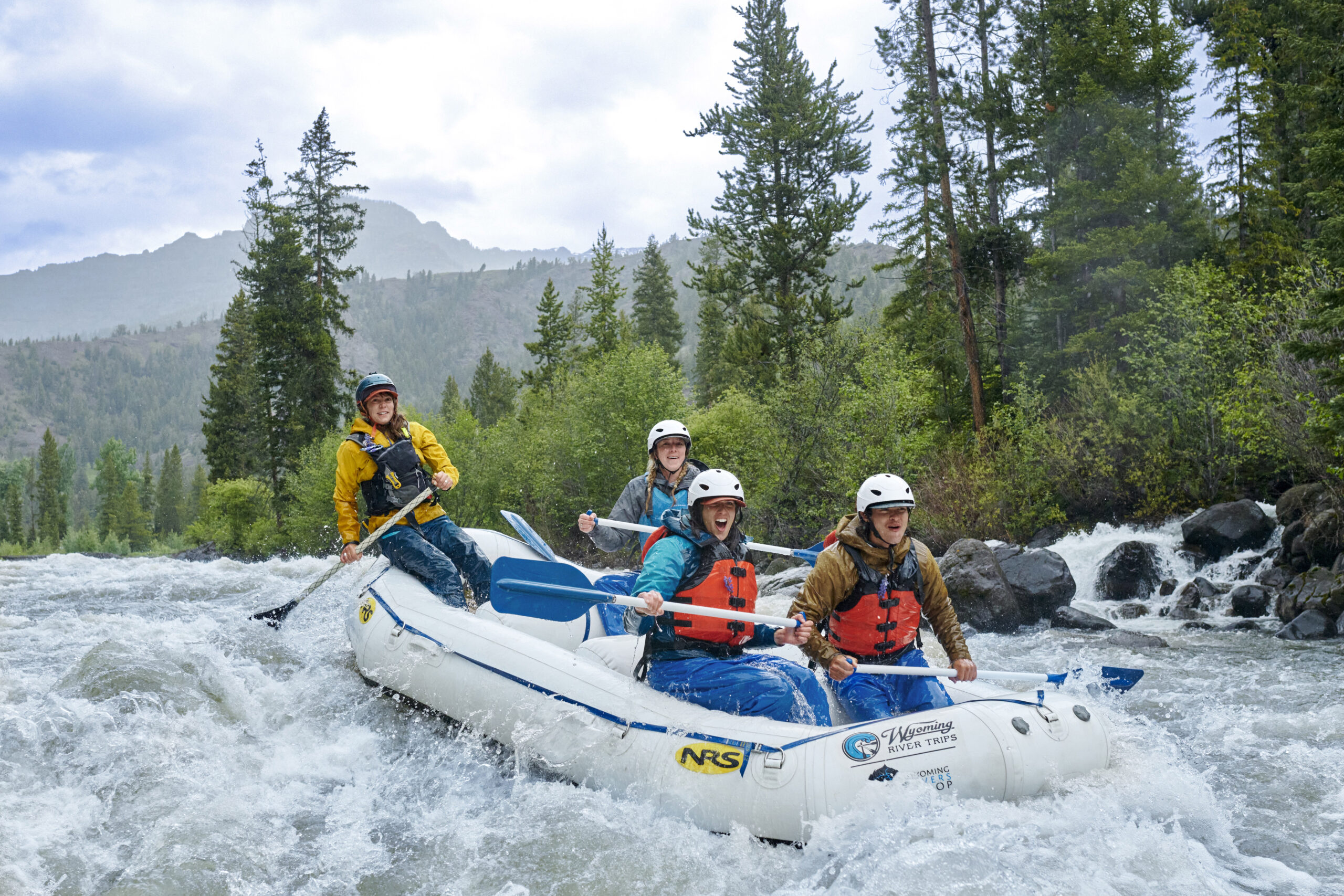 Whitewater rafting in the Shoshone National Forest, Wyoming