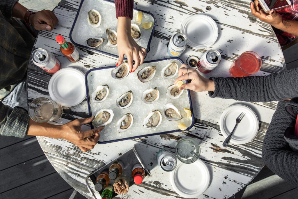 Fresh oysters in Portland, Maine; Credit: Greta Rybus
