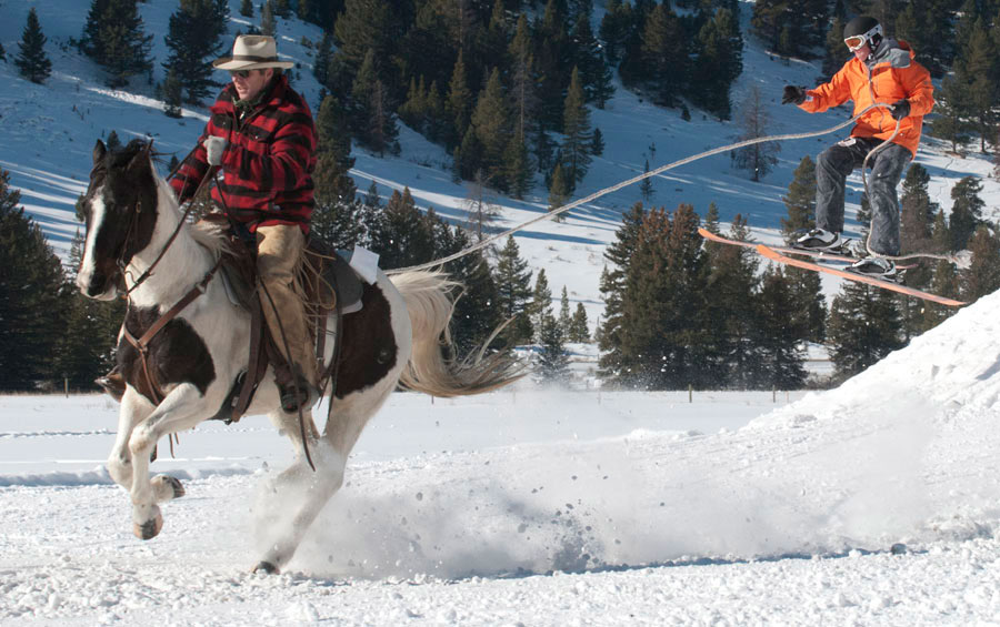 Skijoring competition in Big Sky, Montana
Credit: Bob Allen
