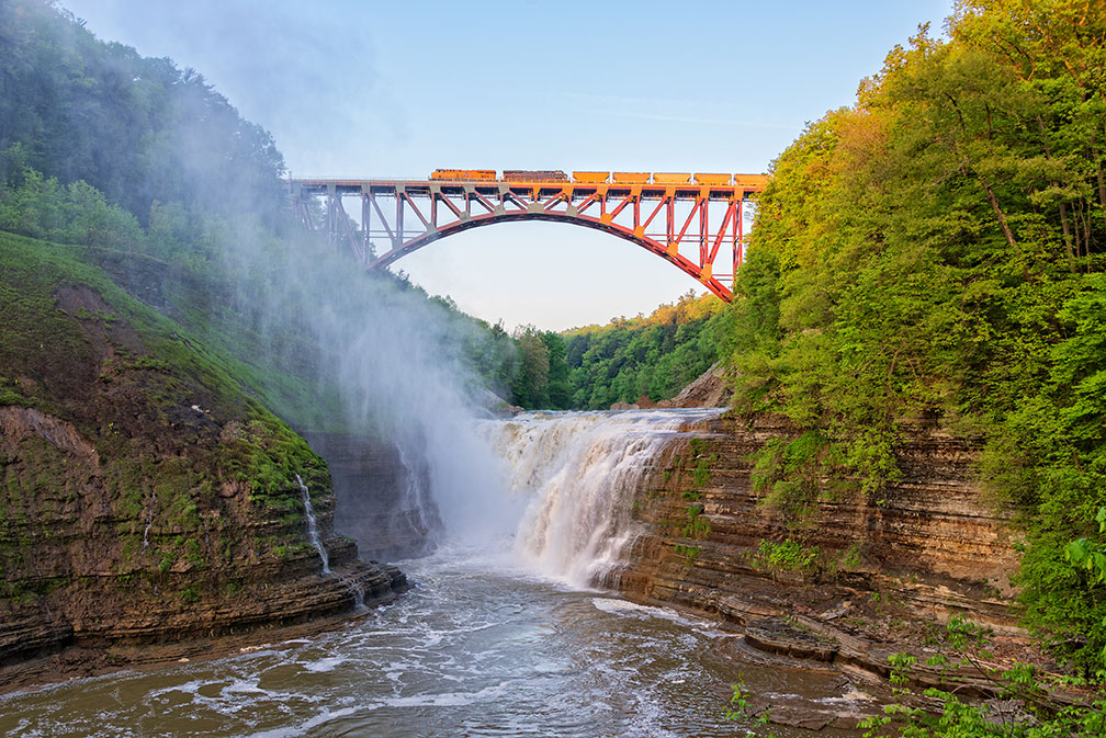 Railroad bridge in Letchworth State Park, New York