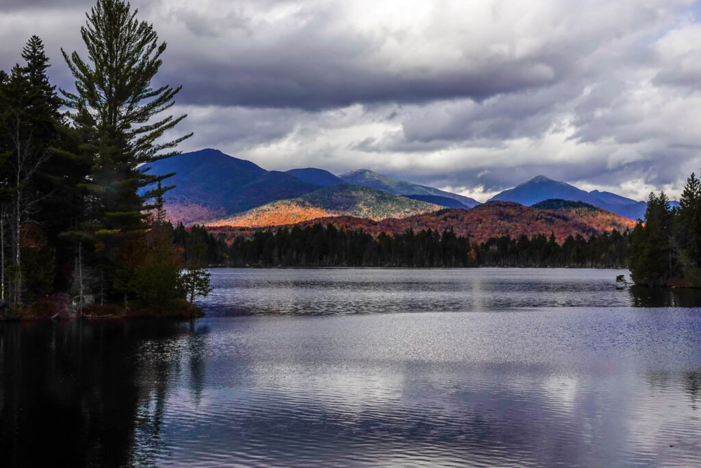 View of Allen Mountain, Mount Skylight, Mount Marcy and Mount Haystack in New York’s High Peaks Wilderness; Credit: NYSDED