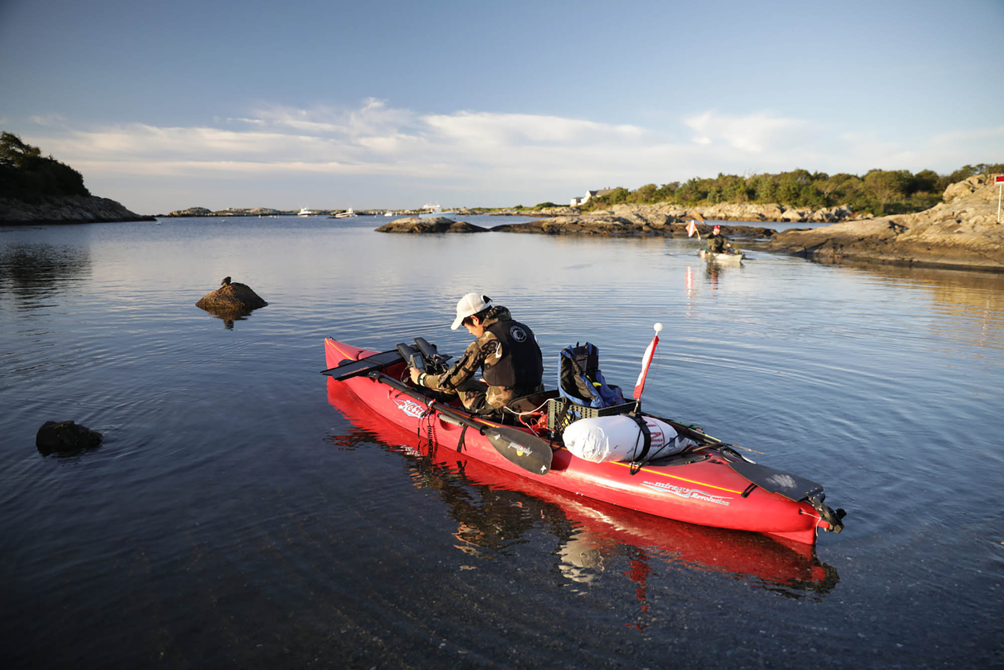 Kayaking near King’s Beach in Newport, Rhode Island
