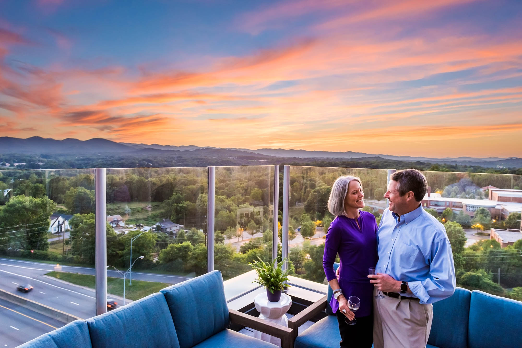 The Montford Rooftop Bar in Asheville, North Carolina; Credit: ExploreAsheville.com