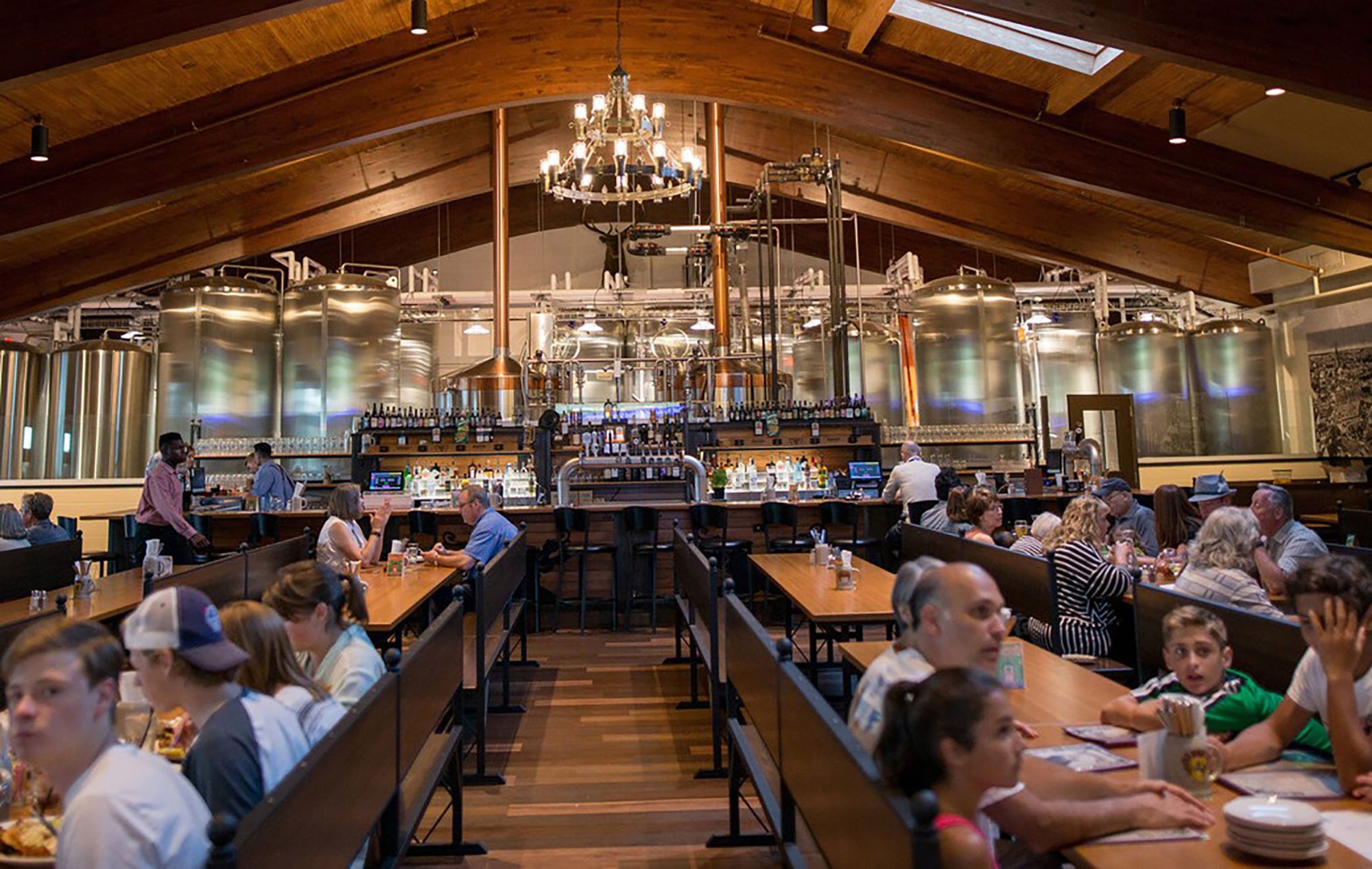 Customers at the Bavarian Bierhaus in Milwaukee, Wisconsin
