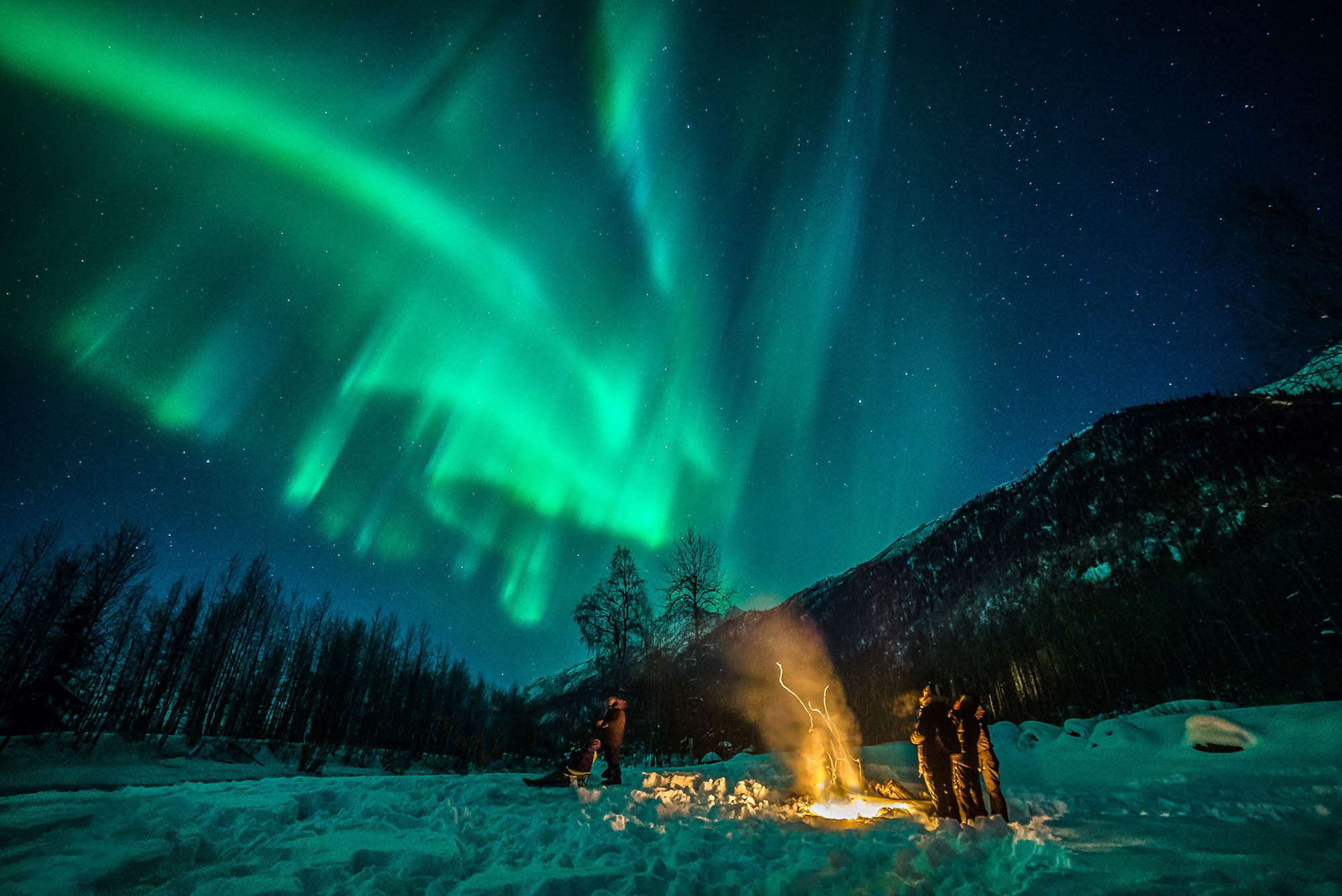 Viewing the Northern Lights near Anchorage, Alaska; Credit: JodyO.Photos