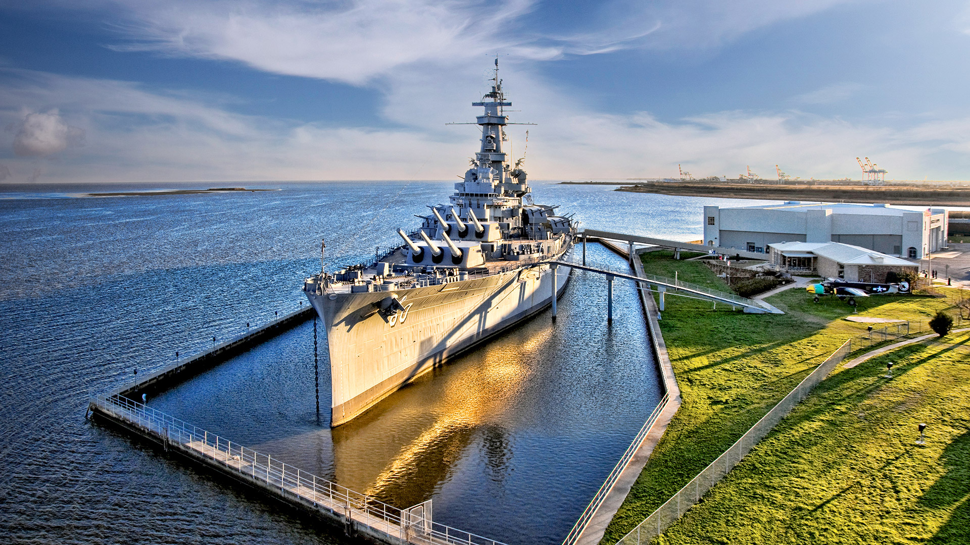 The USS Alabama Battleship museum in Mobile, Alabama