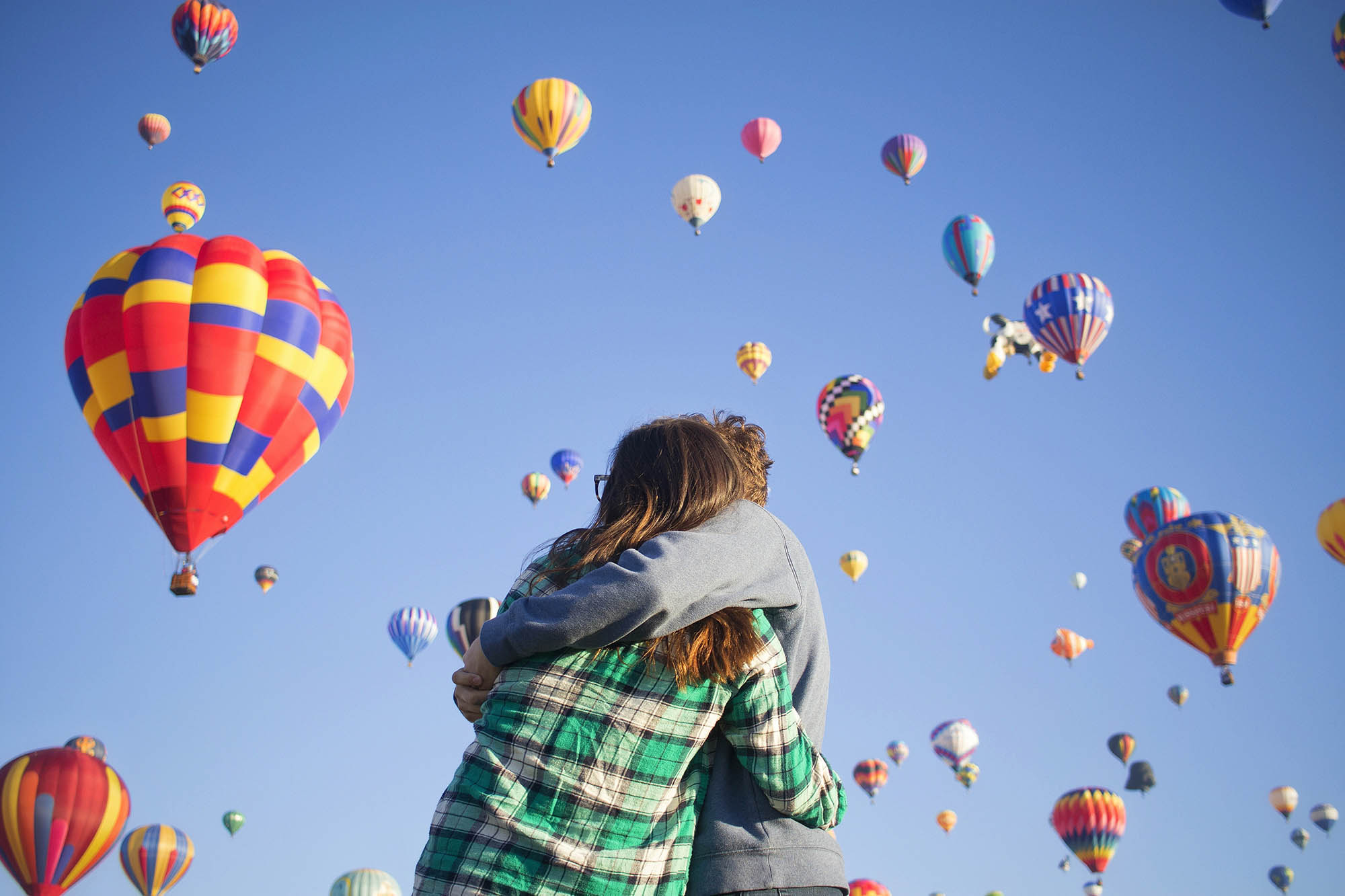 Watching the Albuquerque International Balloon Fiesta in New Mexico