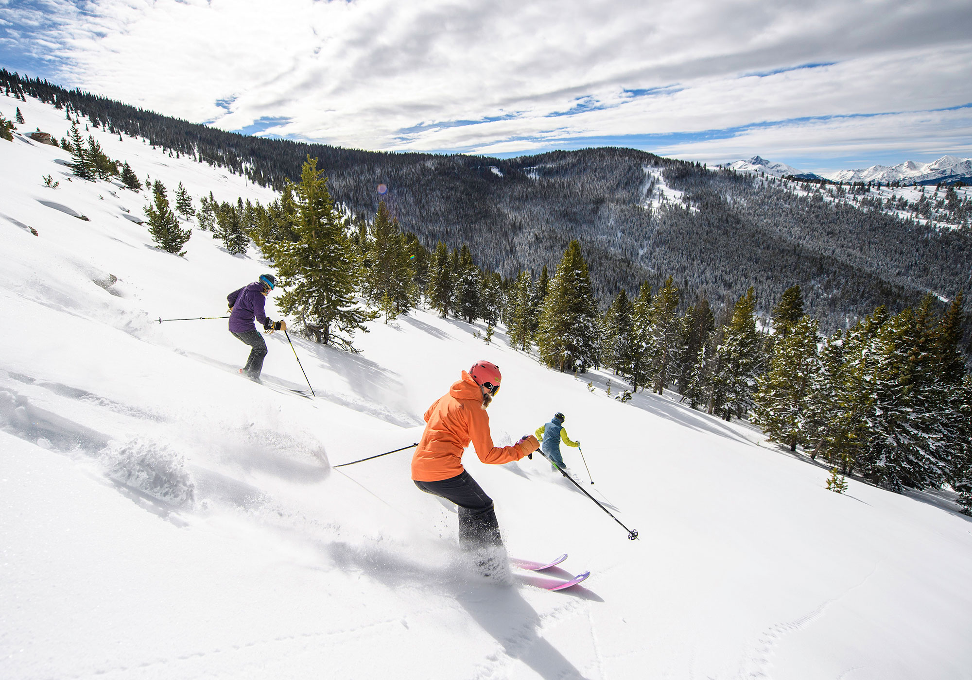 Skiers at Vail Resort in Vail, Colorado