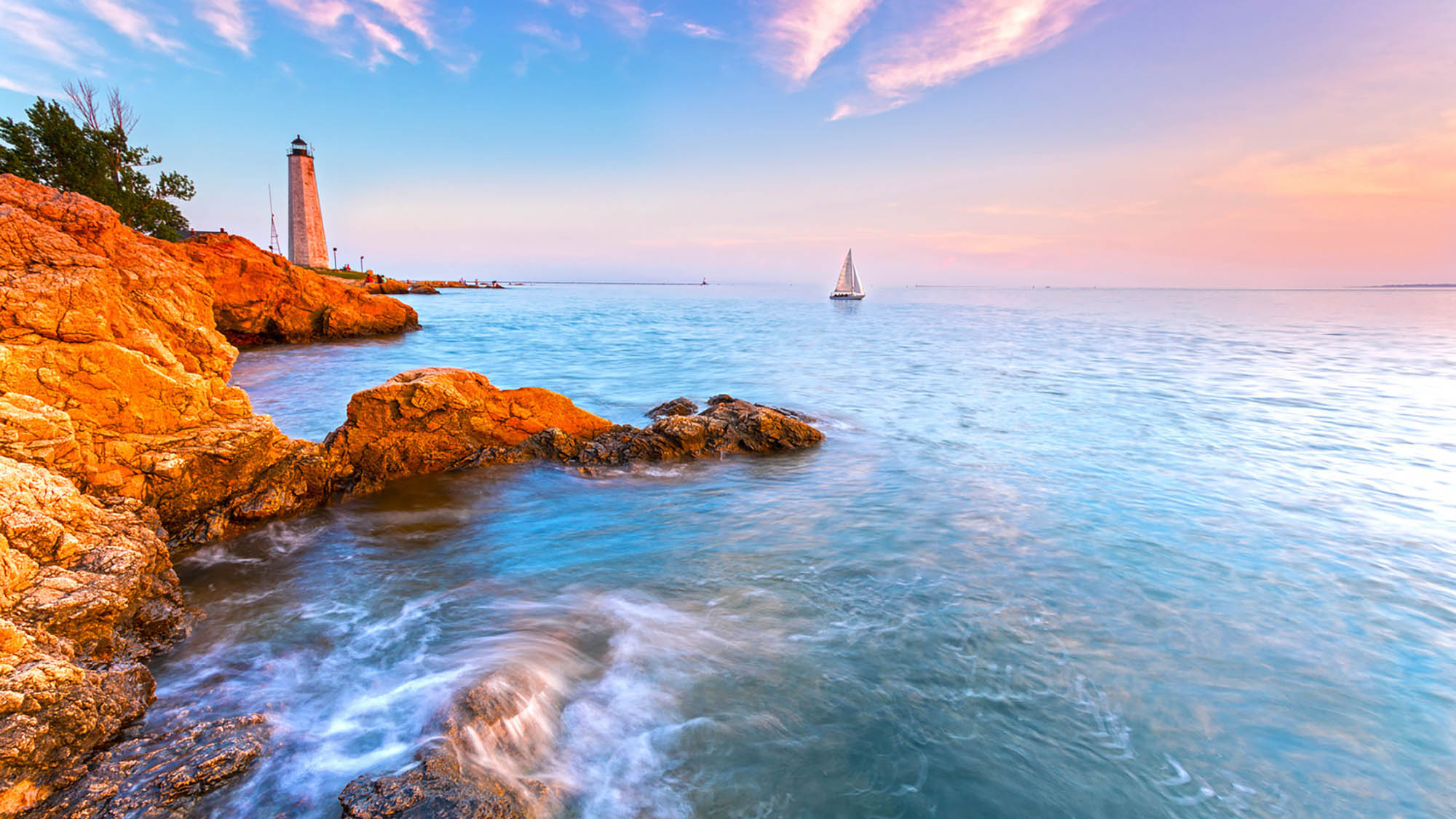 Lighthouse Point Park in New Haven, Connecticut