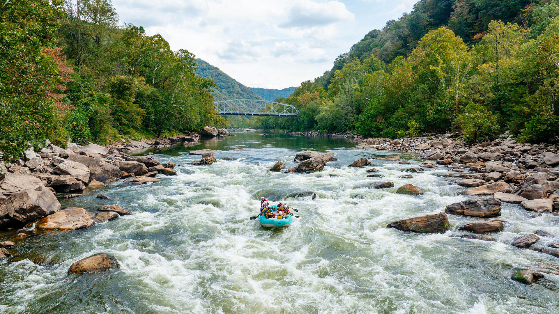 Whitewater rafting in New River Gorge National Park, West Virginia