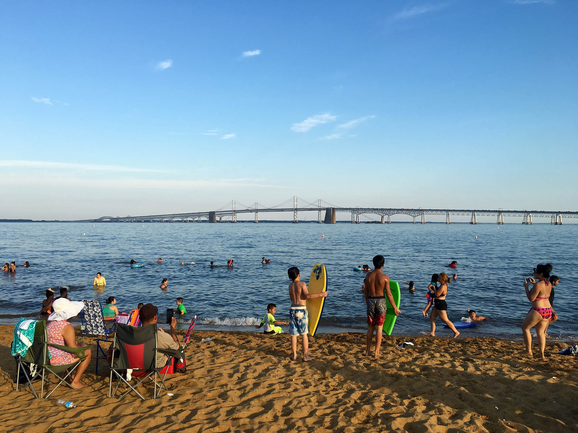 A day at the beach at Sandy Point State Park near Annapolis, Maryland; Credit: Jeramey Lende
