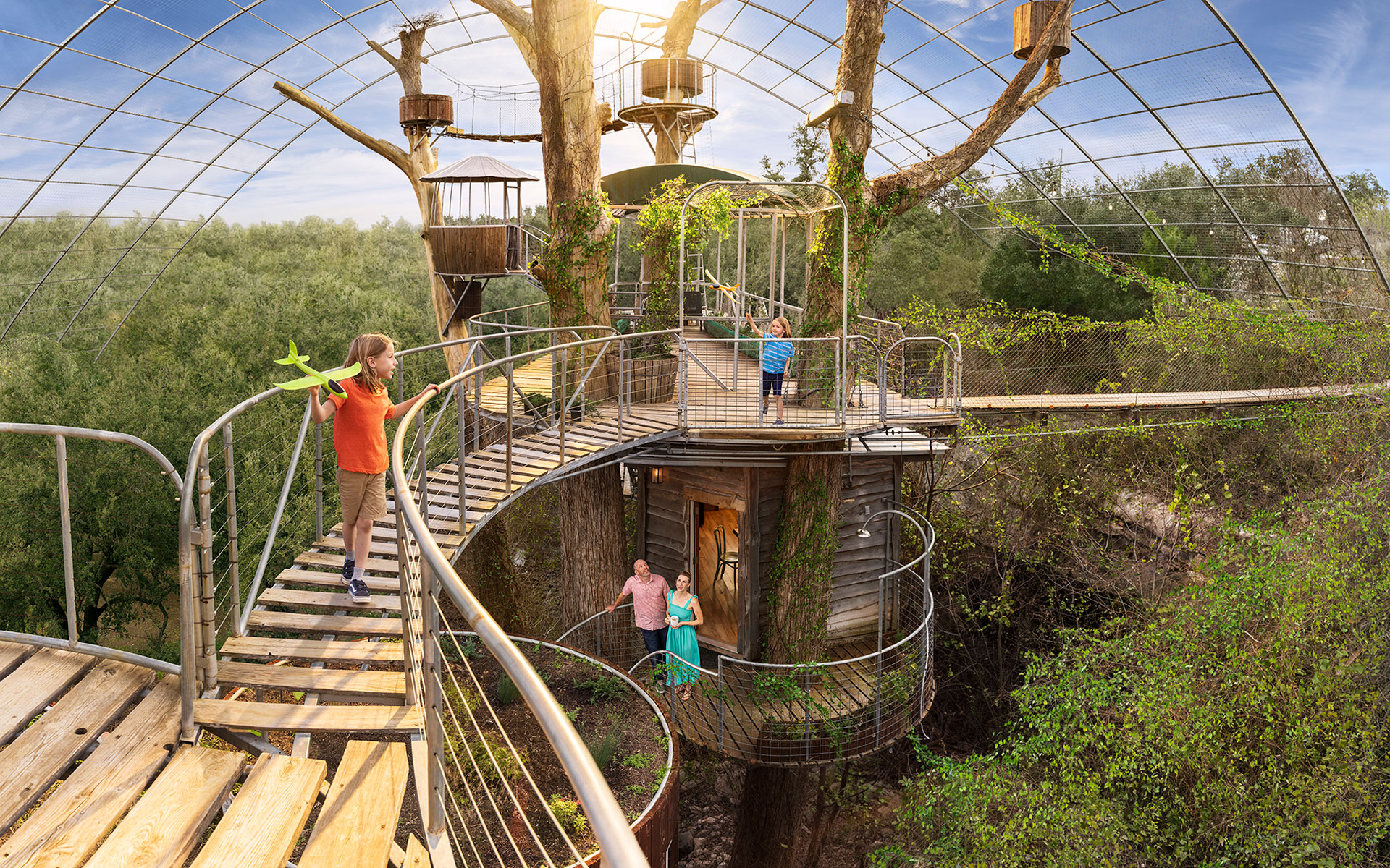 Family glamping experience in Spicewood, Texas