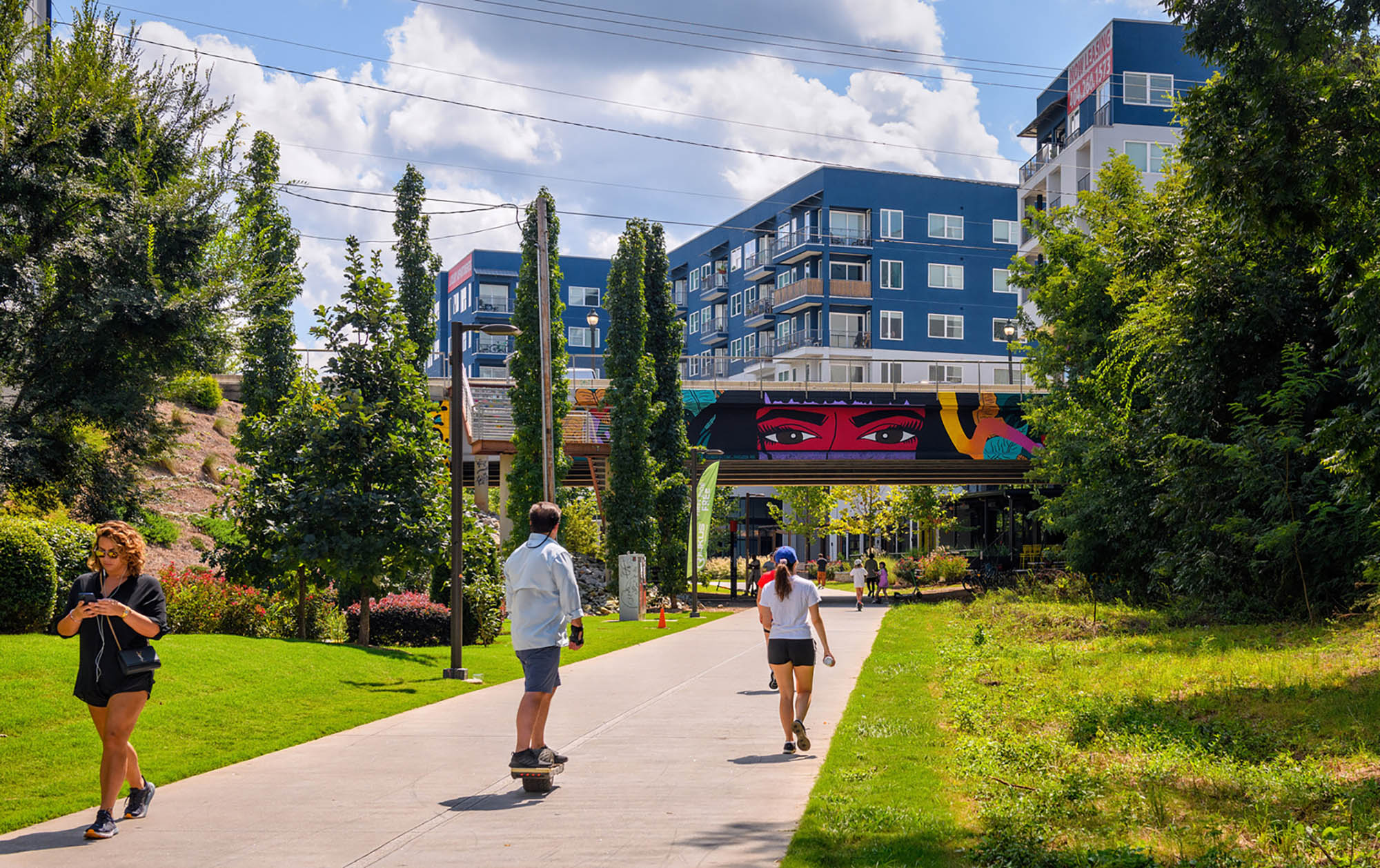A portion of the Atlanta Beltline trail in Atlanta, Georgia
