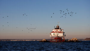 Lighthouse in the Chesapeake Bay near Annapolis, Maryland