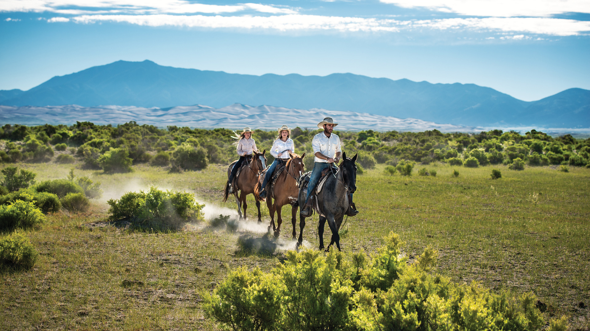 A tour on horseback of Great Sand Dunes National Park in Colorado