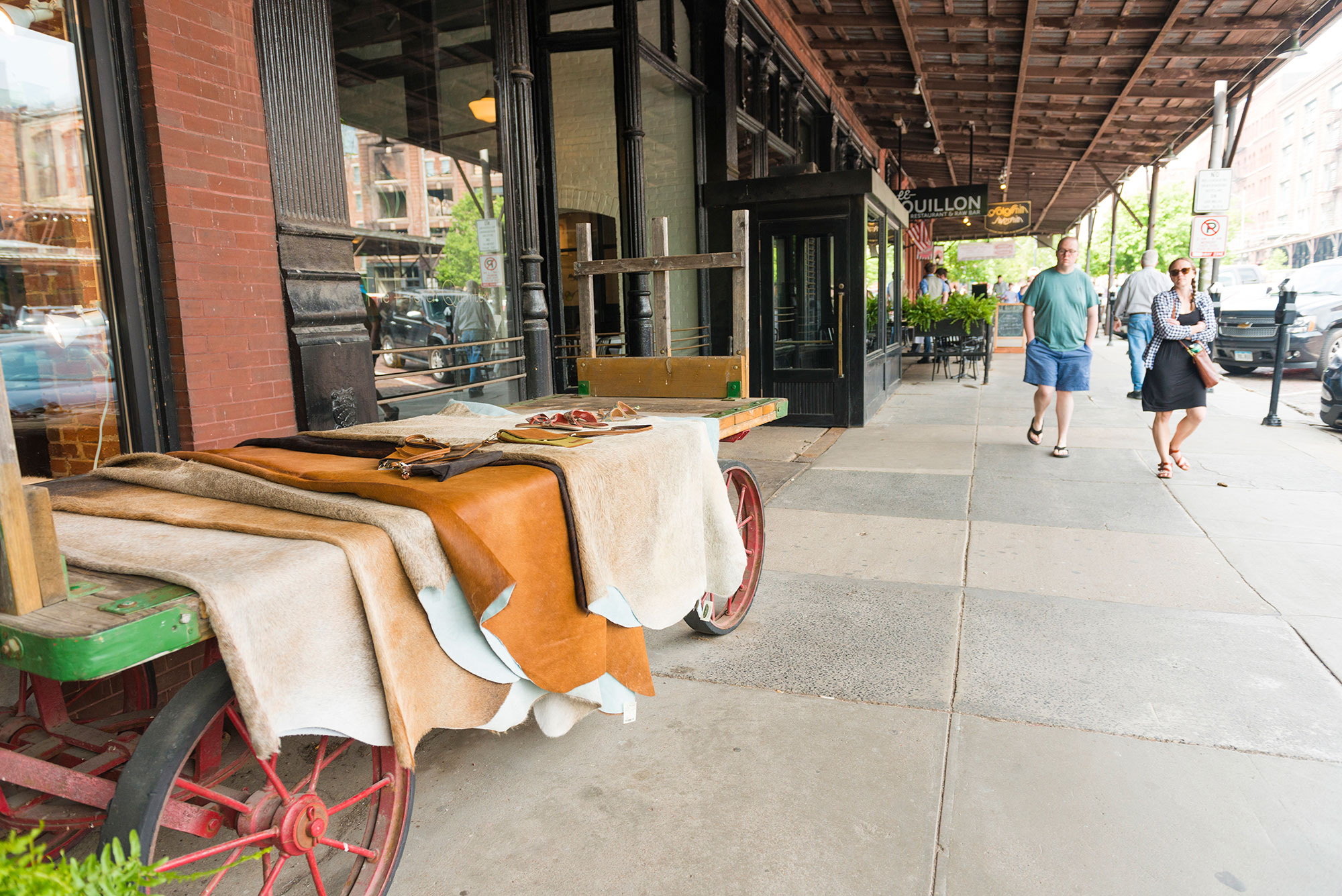 Shopping in the Old Market neighborhood in Omaha, Nebraska