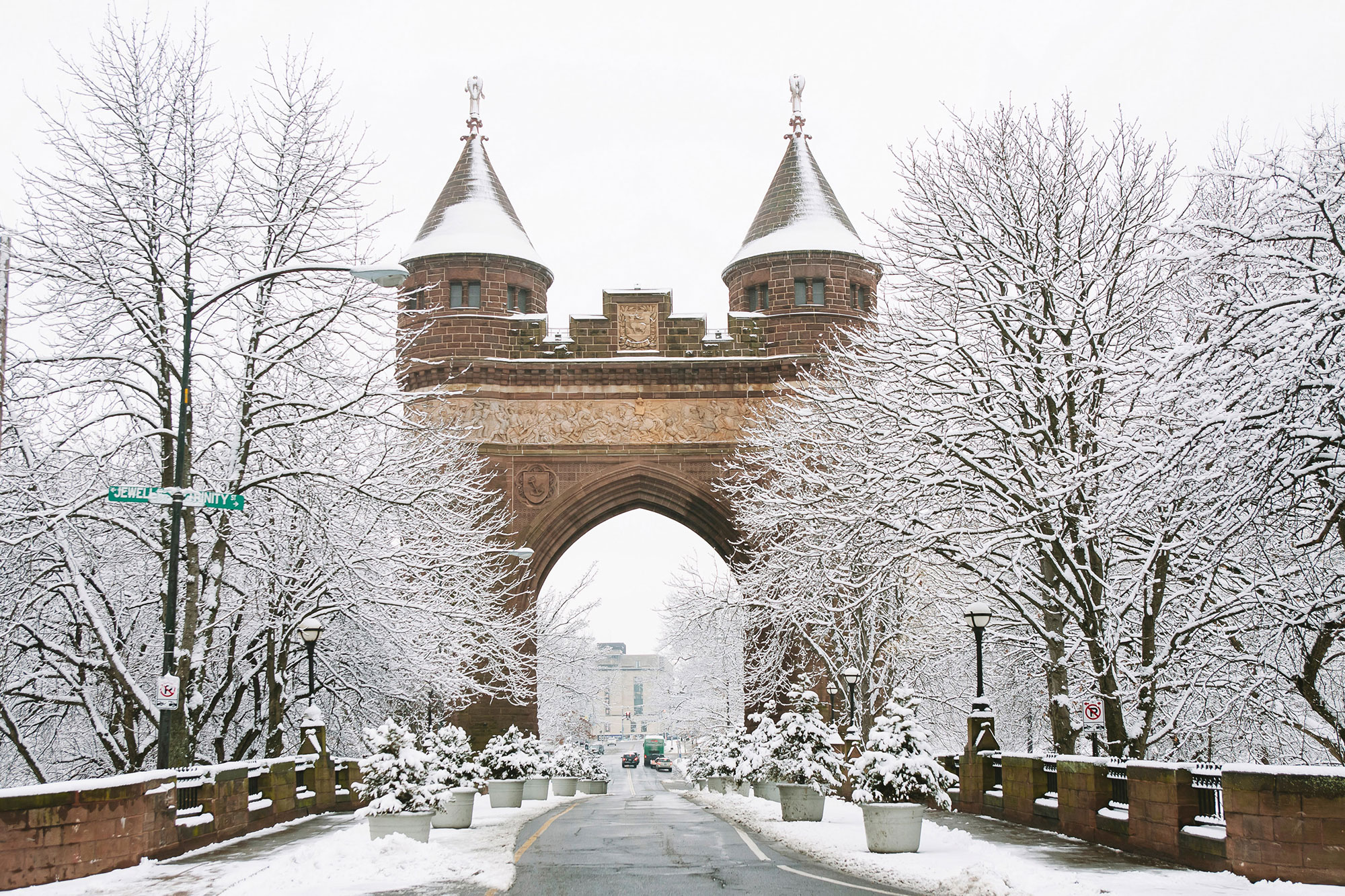 The Soldiers and Sailors Memorial Arch of Bushnell Park in Hartford, Connecticut