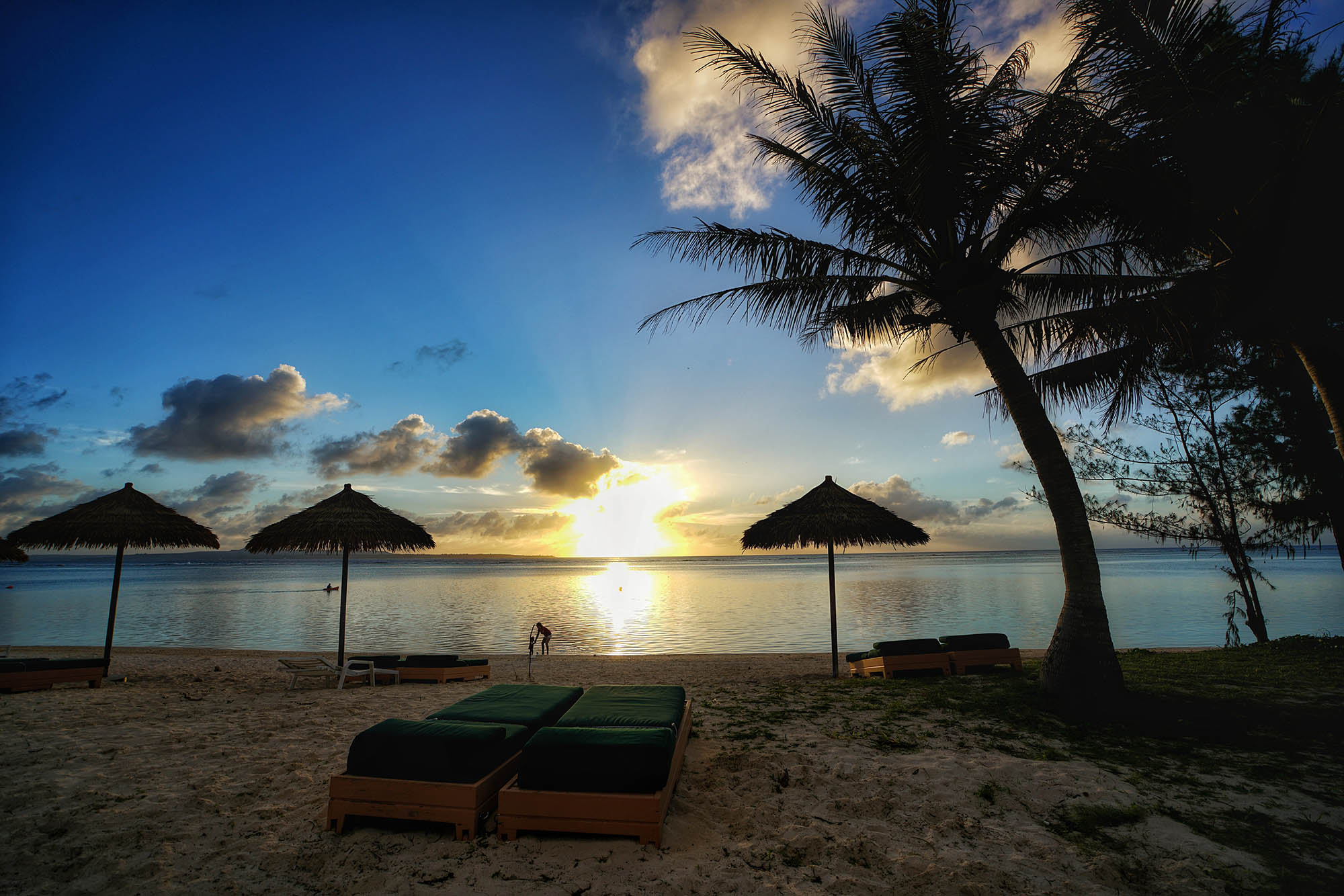 Serene moment as the day ends at the Pacific Islands Club in Saipan, Northern Mariana Islands