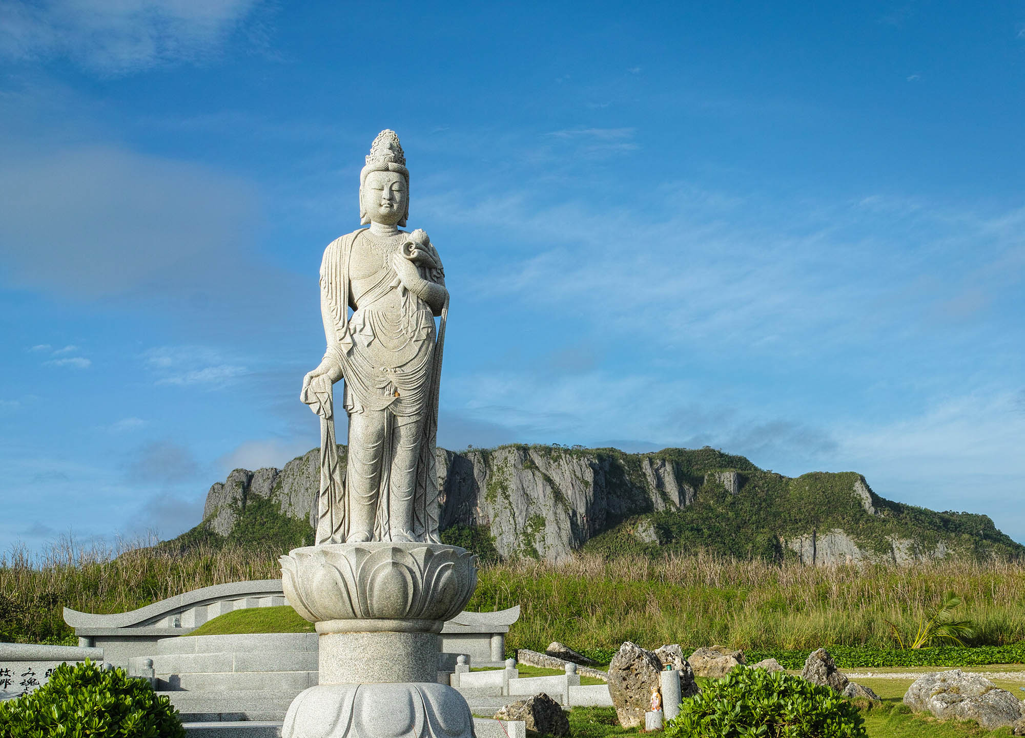 Japanese monument at the Banzai Cliff Monument in Saipan, Northern Mariana Islands
