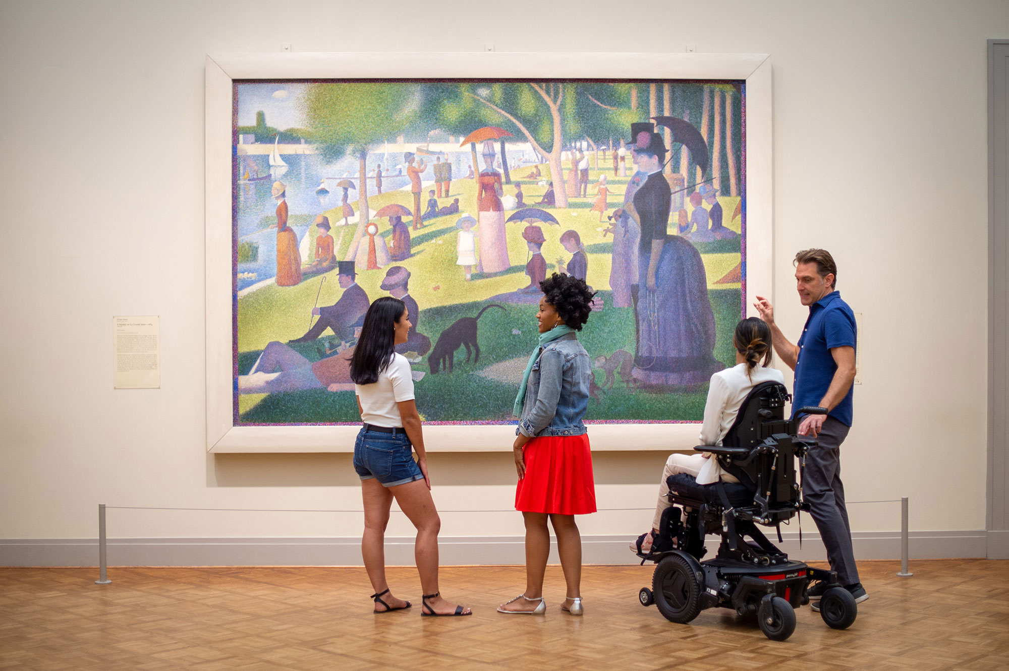 Visitors admiring masterpieces at the Art Institute of Chicago in Chicago, Illinois. Credit: @tequilagraphics

