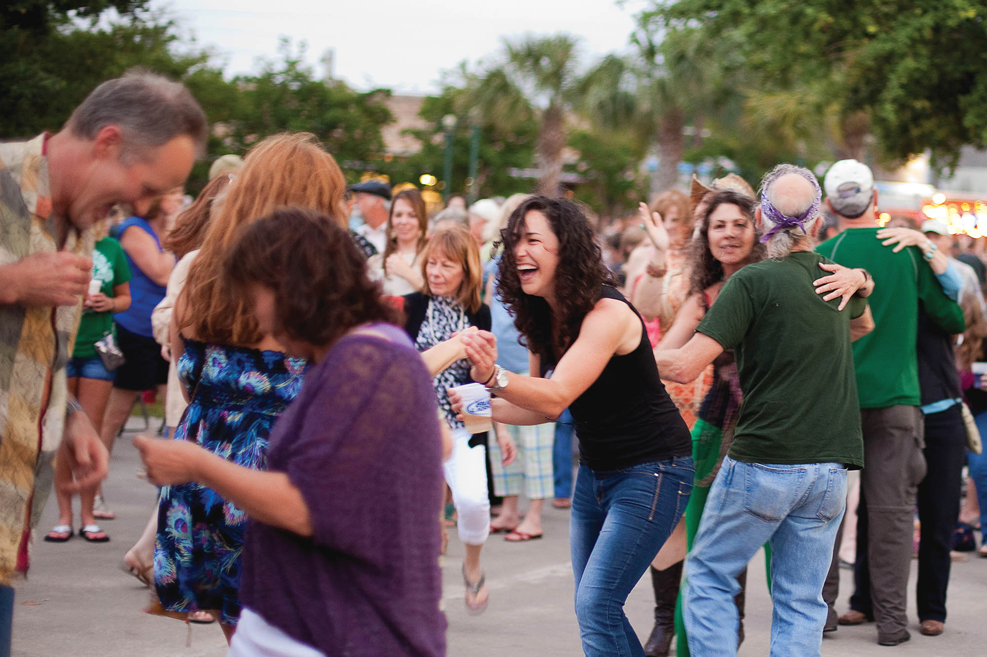 Dancing during Downtown Alive in Lafayette, Louisiana. Credit: Megan Bergeron