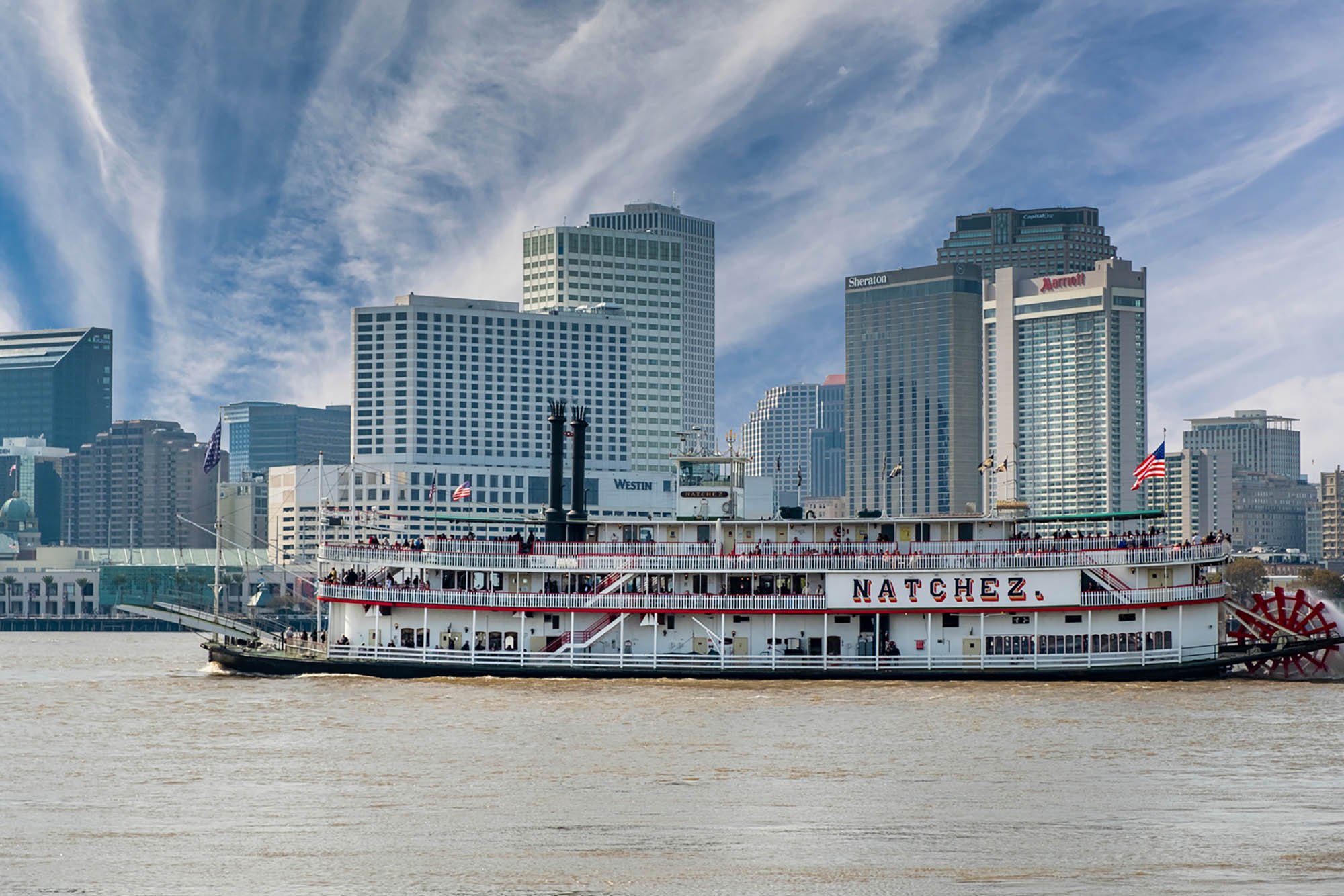 The Steamboat NATCHEZ river cruise in New Orleans, Louisiana