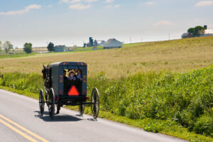 Buggy ride through Lancaster County, Pennsylvania. Credit: Brian Evans