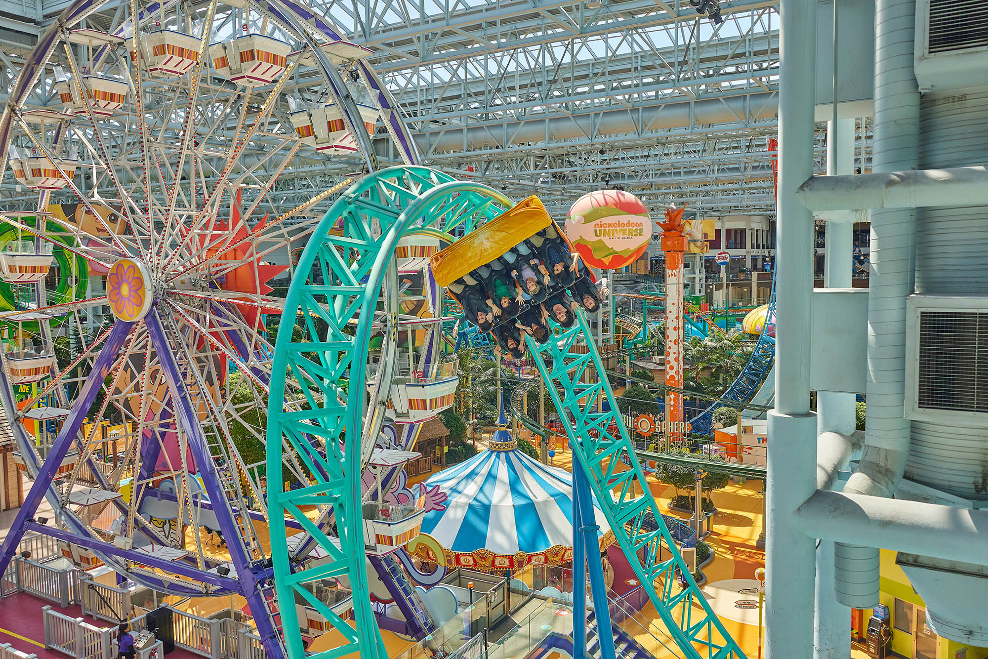 Nickelodeon Universe at the Mall of America in Bloomington, Minnesota