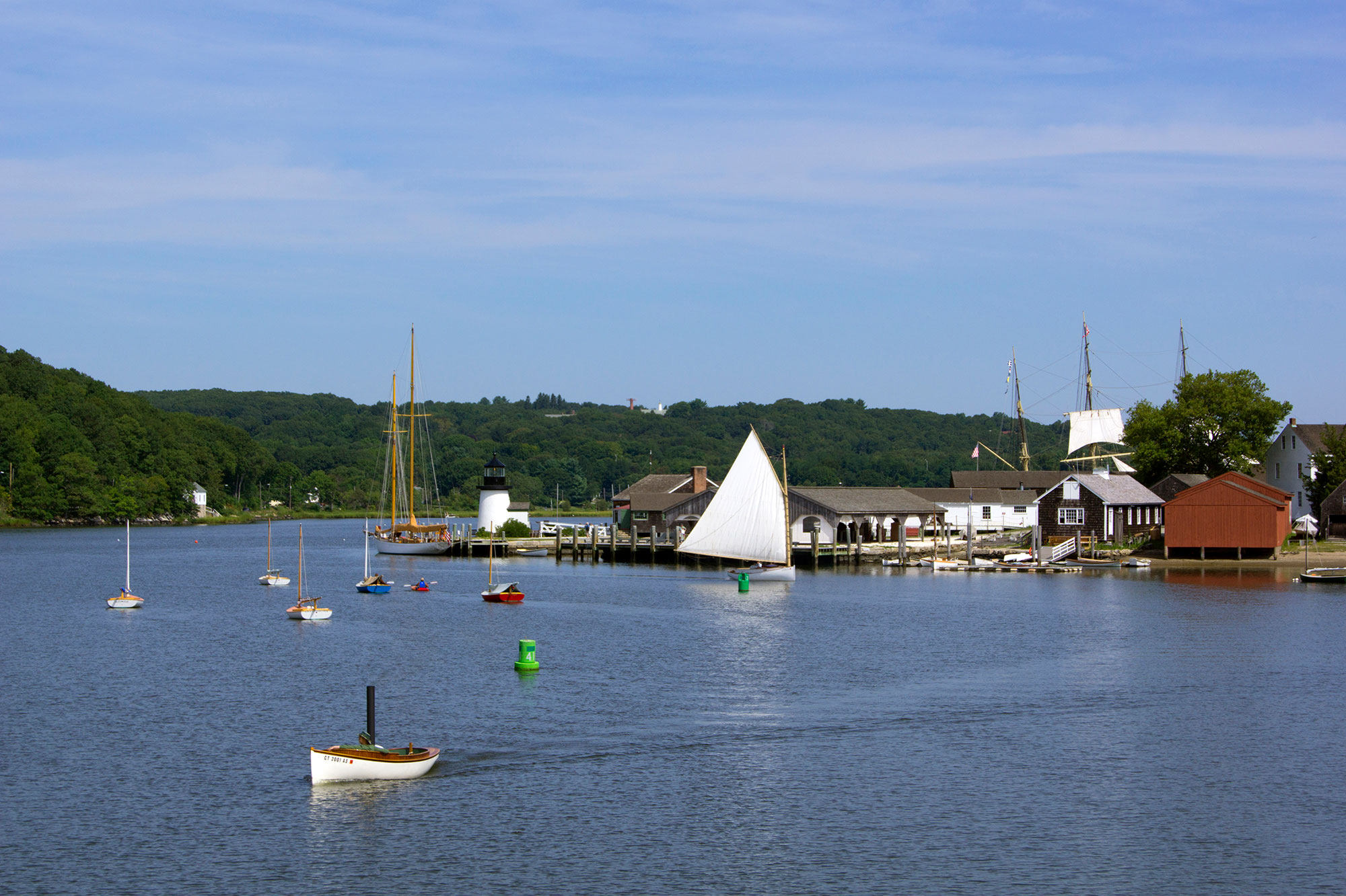 Scenic port of Mystic, Connecticut 
