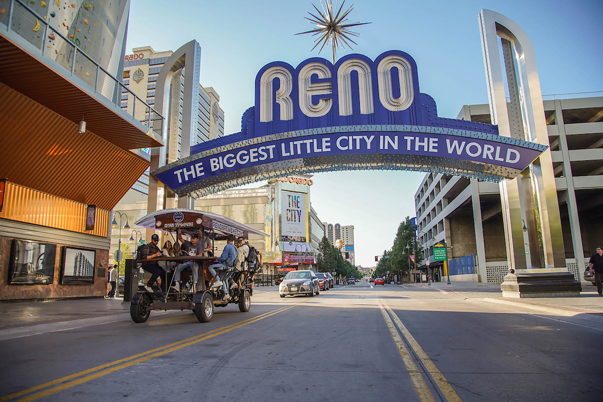 View of the iconic Reno Arch in Downtown Reno, Nevada; Credit: Travel Nevada