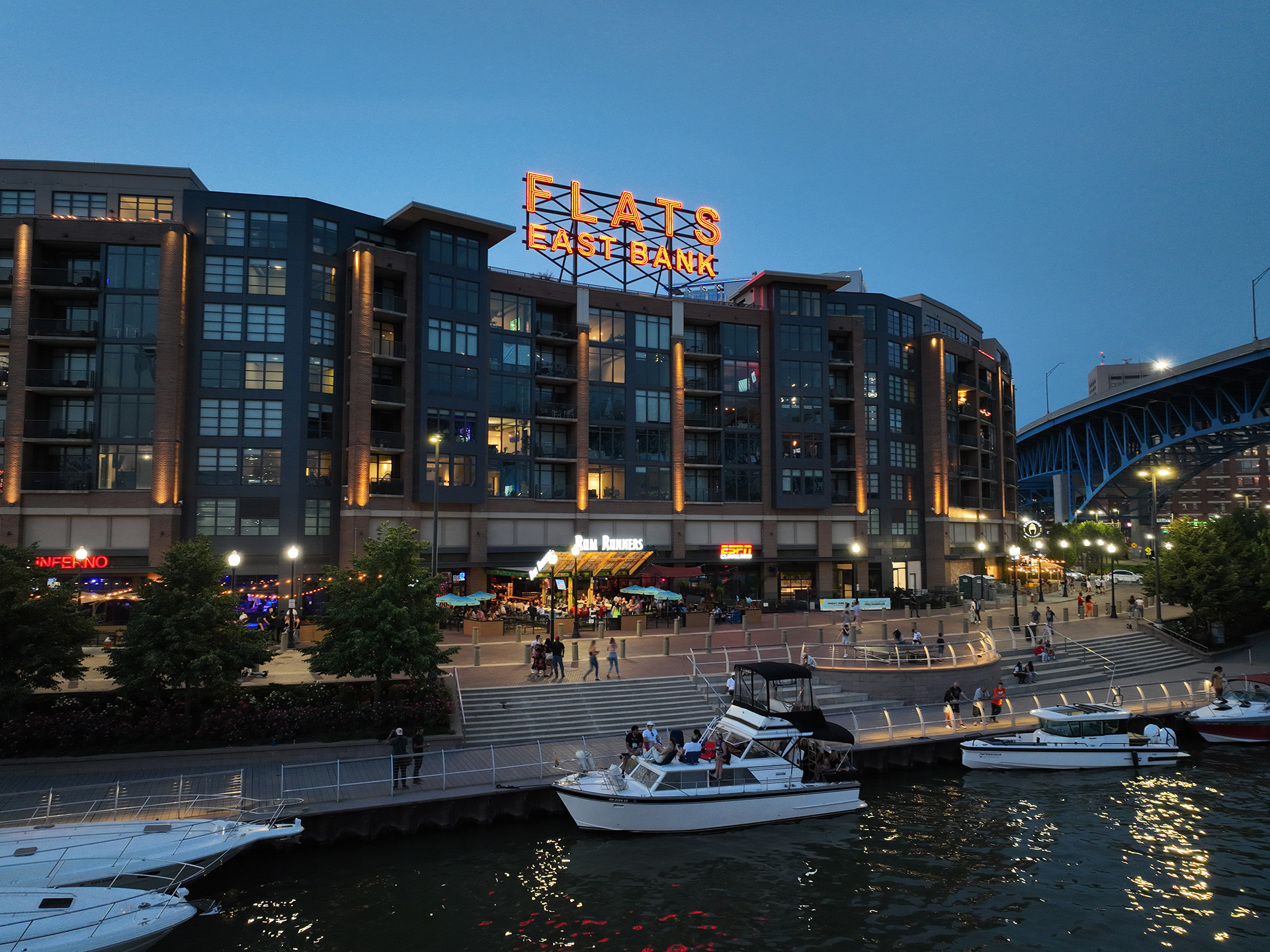 The Flats District in Cleveland, Ohio