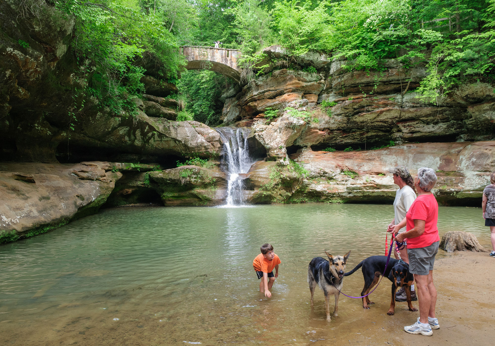 Upper Falls in Hocking Hills State Park in Hocking Hills, Ohio 