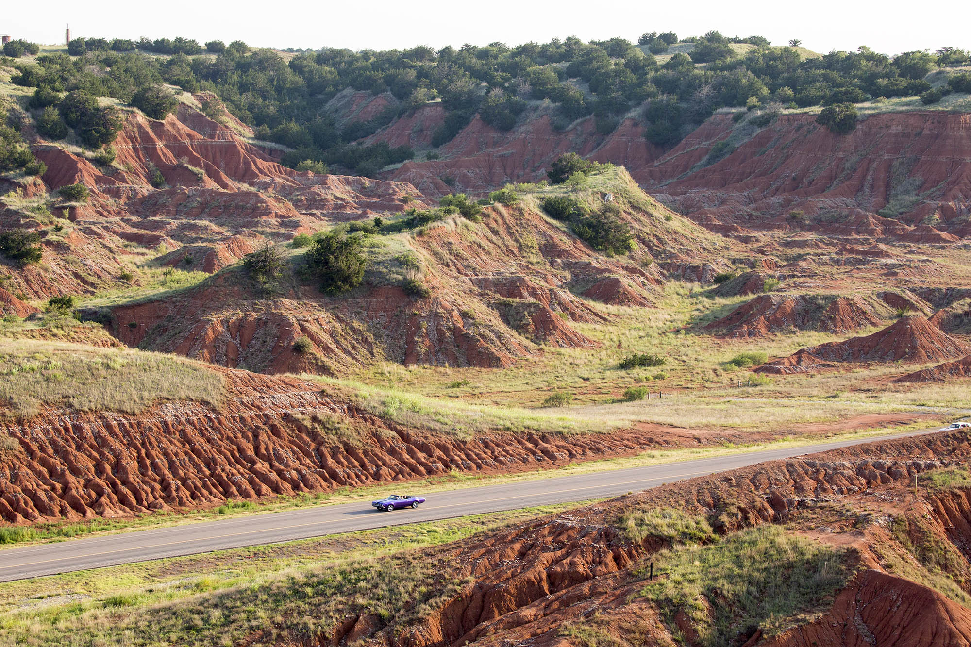 Scenic drive through Gloss Mountain State Park in Fairview, Oklahoma