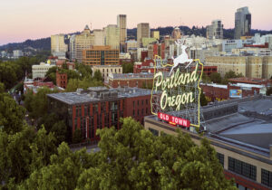 Aerial view of Portland, Oregon Credit: Travel Portland