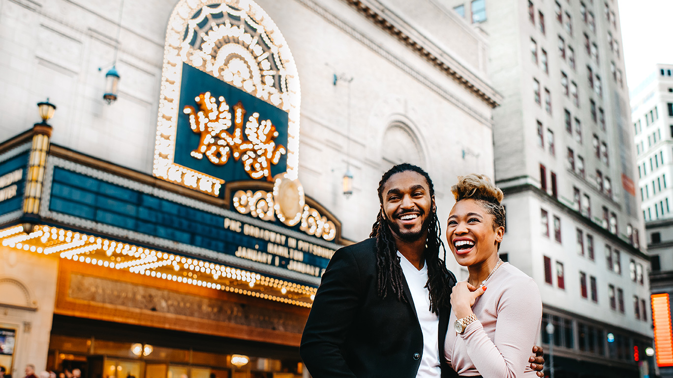 Couple on a date in the Cultural District of Pittsburgh, Pennsylvania. Credit: Jody Mader
