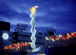 2002 Olympic Cauldron at Rice-Eccles Stadium in Salt Lake City, Utah; Credit: Steve Greenwood