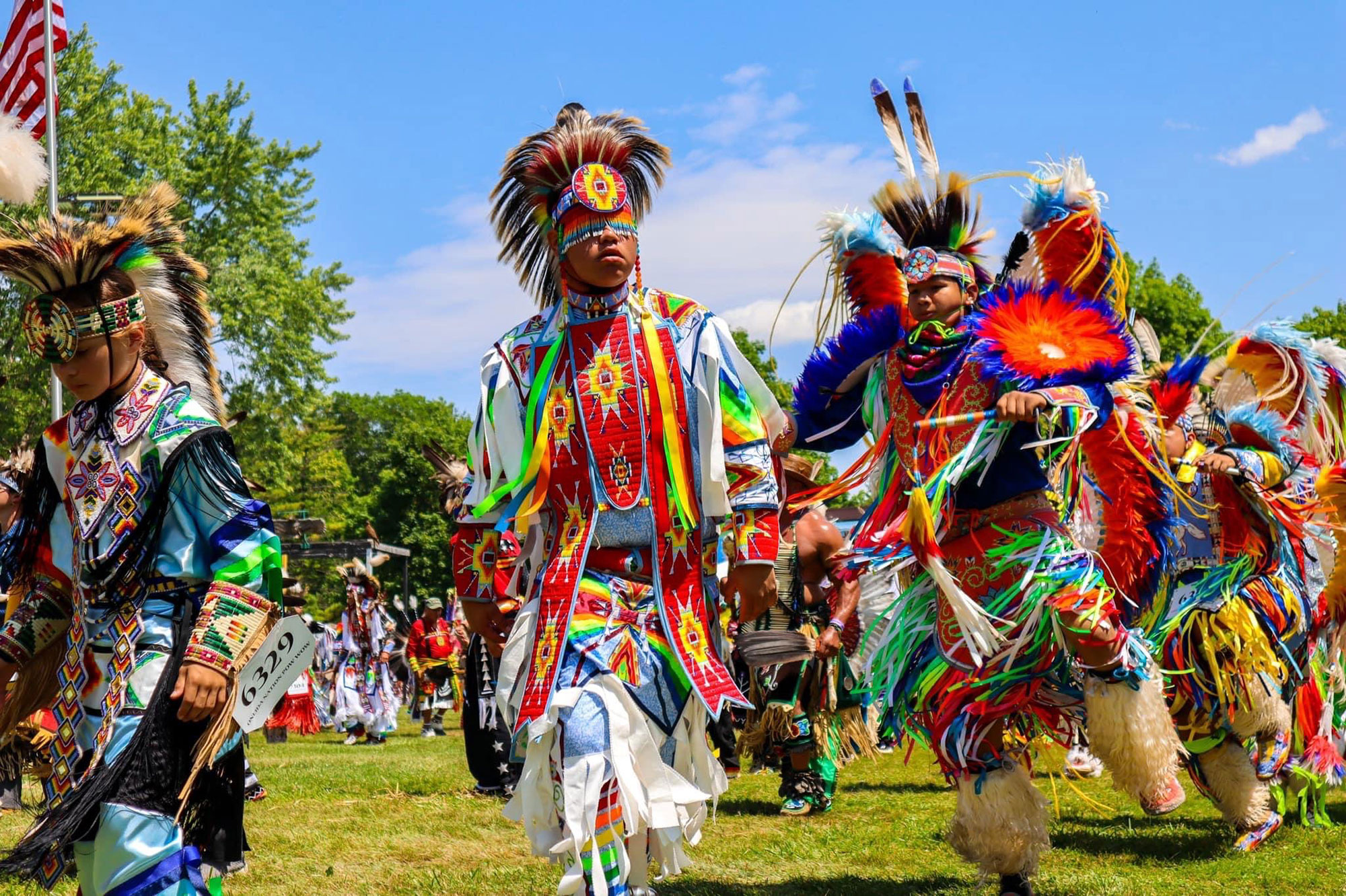 Dancers during the Annual Oneida Pow Wow outside of Green Bay, Wisconsin
