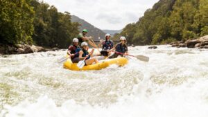 Whitewater rafting in the New River Gorge National Park and Preserve in West Virginia.