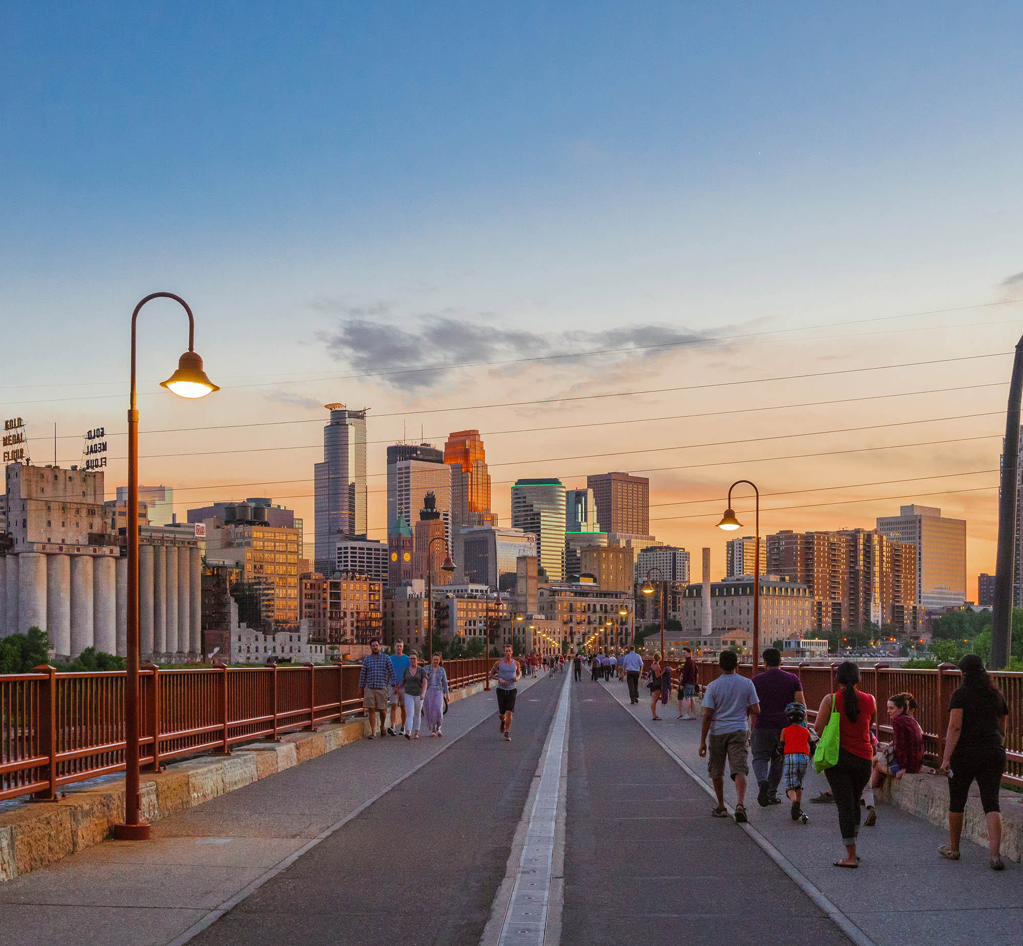 The Stone Arch Bridge in Minneapolis, Minnesota; Credit: Lane Pelovsky