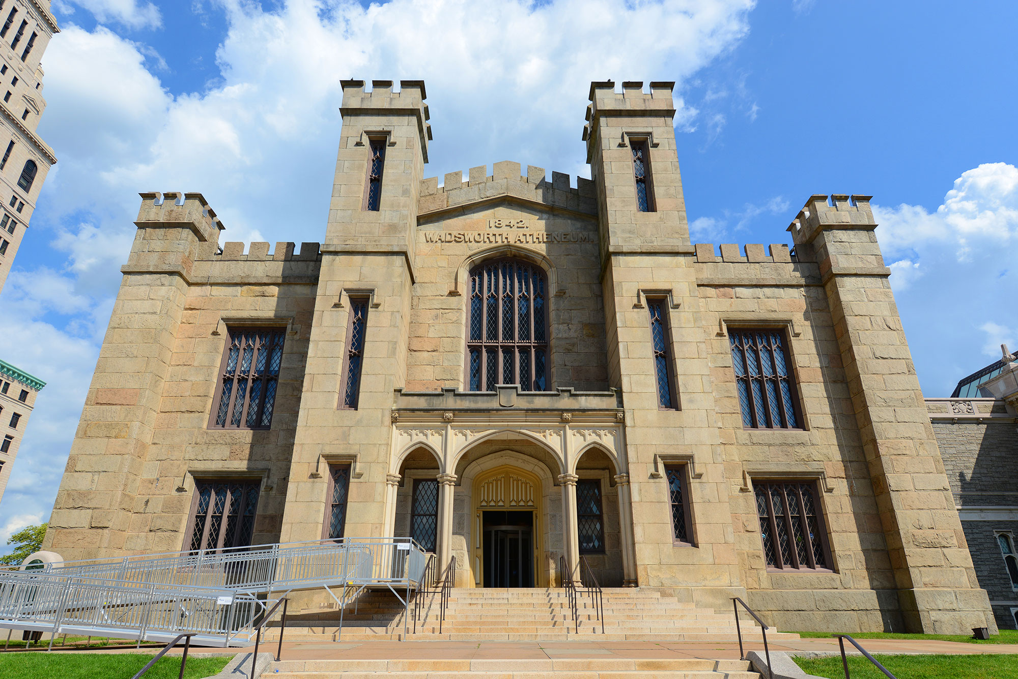 Exterior of the Wadsworth Atheneum Museum of Art in Hartford, Connecticut 
