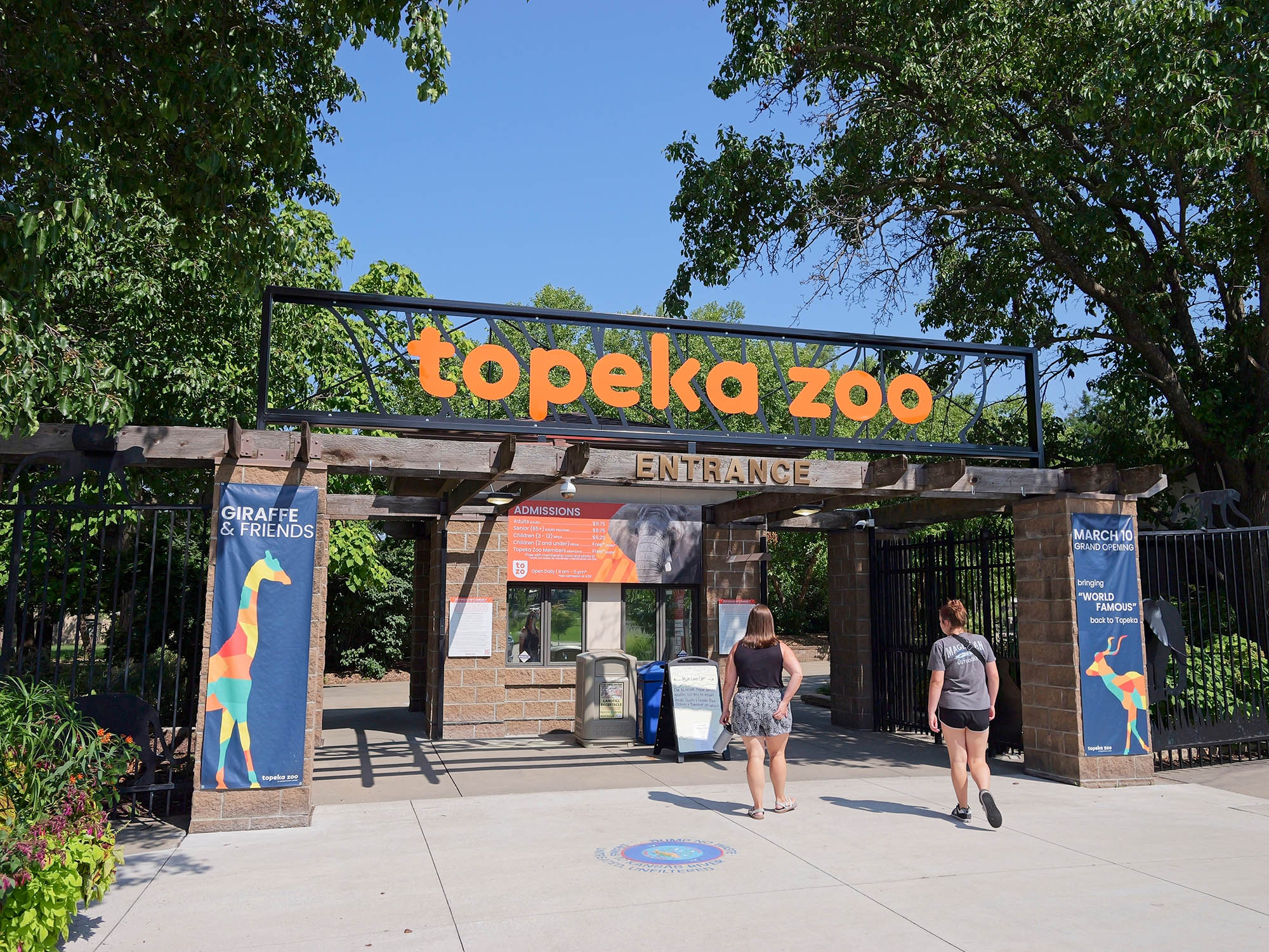 Entrance to the Topeka Zoo in Topeka, Kansas
