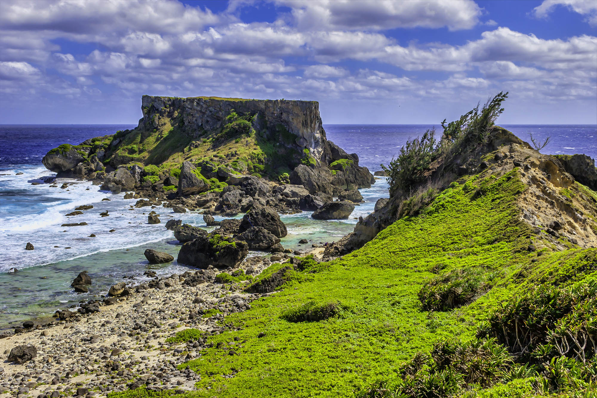 Vivid scenery around Forbidden Island in Saipan, Northern Mariana Islands