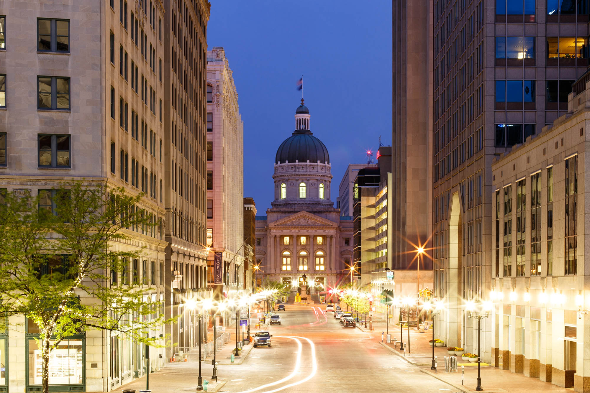 The Indiana Statehouse in Indianapolis, Indiana