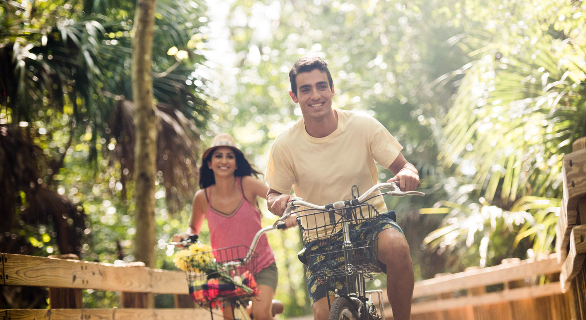 Cruising down a bike trail in Kissimmee, Florida