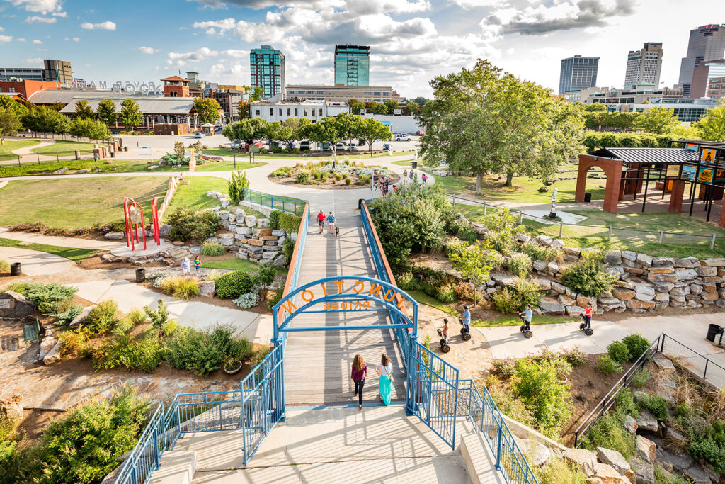 Riverfront Park in the River Market District of Little Rock, Arkansas