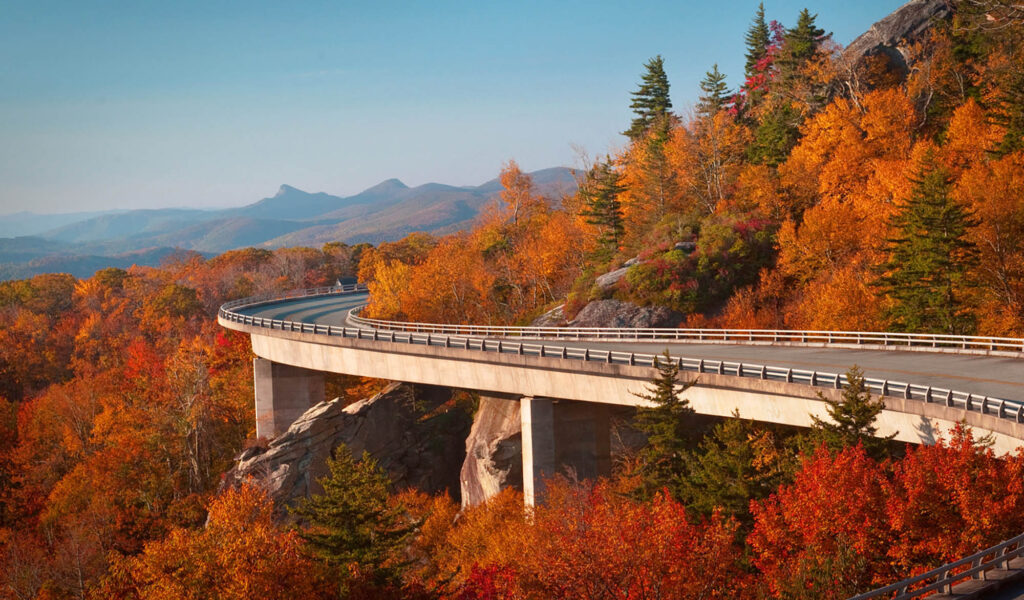 The Linn Cove Viaduct near Boone, North Carolina
